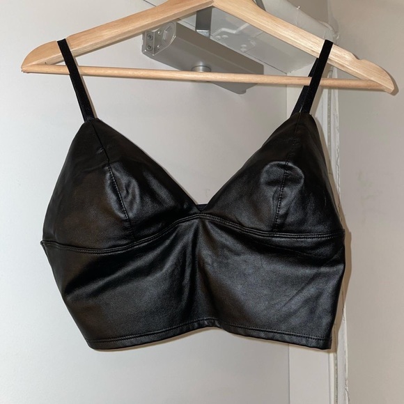 Garage Faux Leather Bustier Cami - Picture 3 of 4